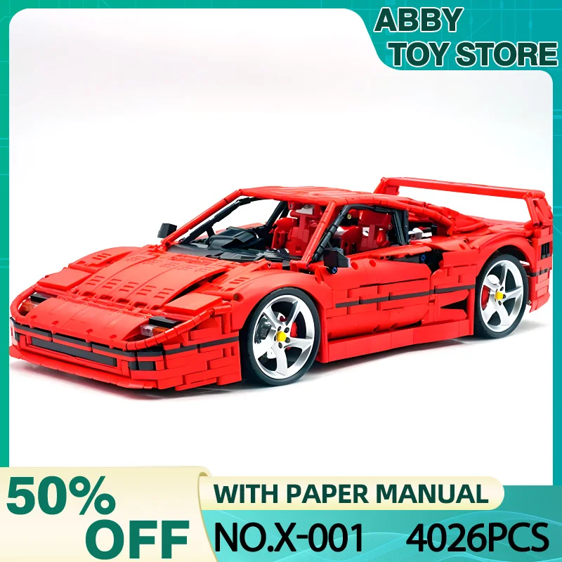 MOC-X-001 технический Супер спортивный автомобиль Hypercar совместимый с 42143 модель