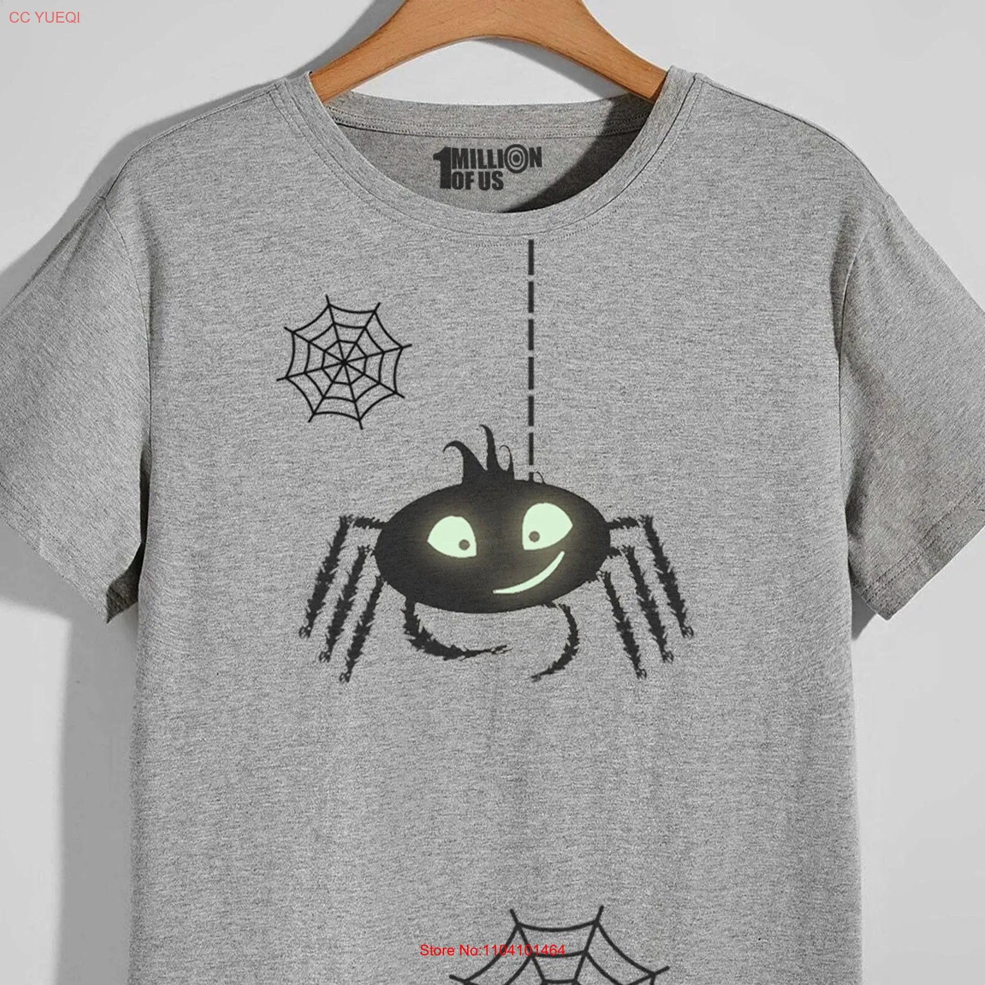 Мужская или женская футболка Glow in the Dark Eyes Spider Halloween размеры S XXL 6 18 длинные