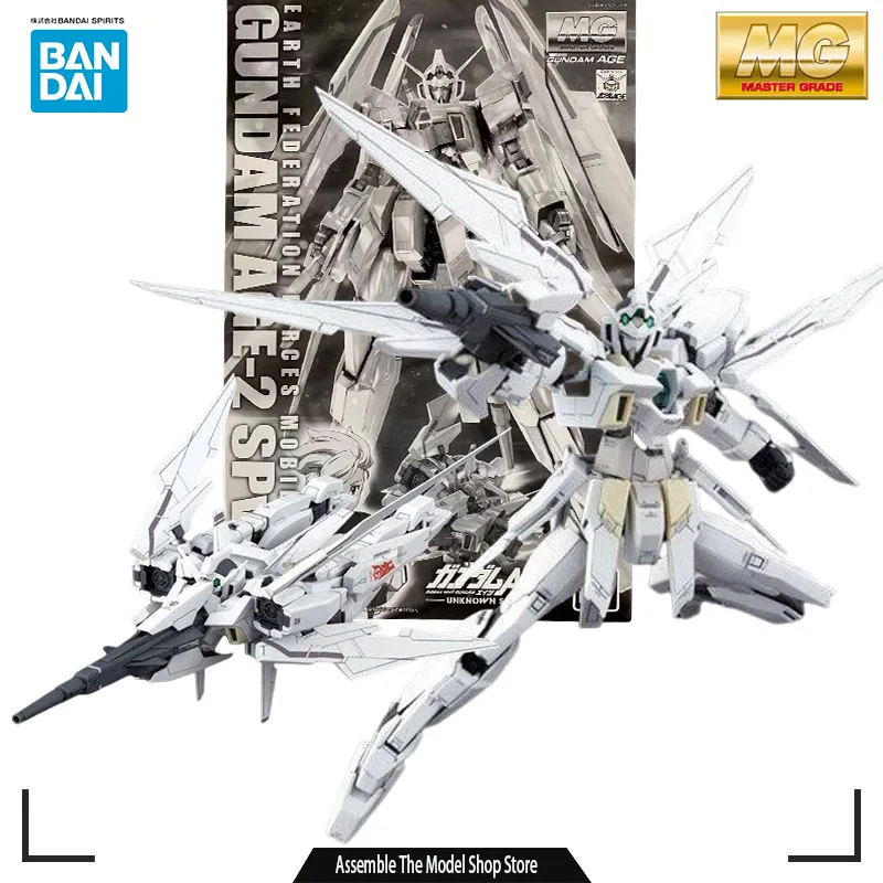 

Bandai Original Model Kit GUNDAM MG PB AGE-2 SPVER. 1/100 Anime Action Figure Assembly Model Toy Collectible Robot Gift for Boy