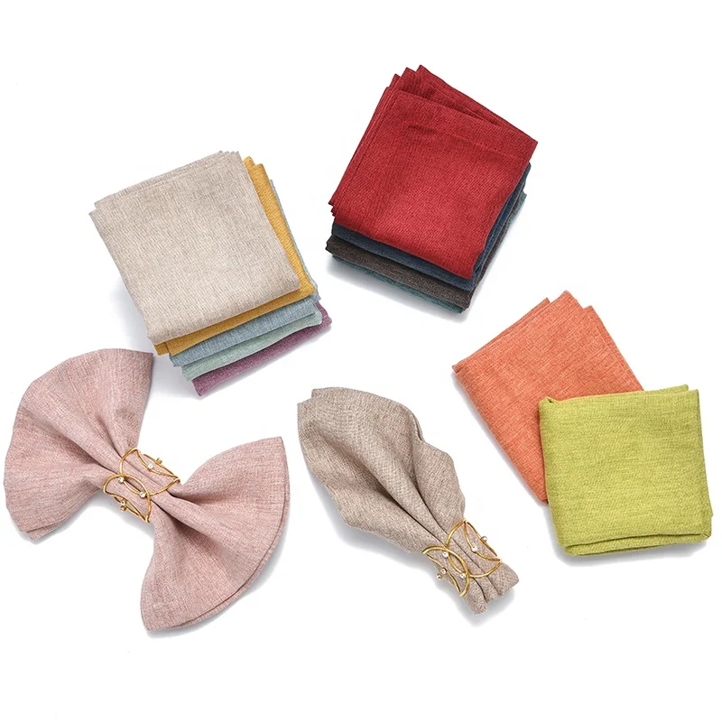 

Colorful Table 100% Linen Napkins With Stone Washable
