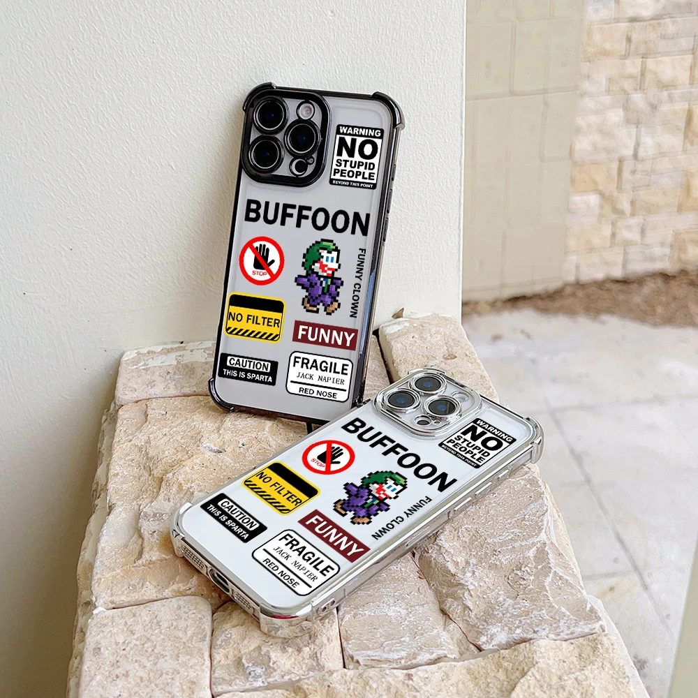 Чехол для телефона Clown Buffoon Pattern J-JokerS Oppo Reno12 Reno11 Reno10 Reno8 Reno7 Reno6 Reno5 Pro Plus 4G 5G Clear Armor Cover