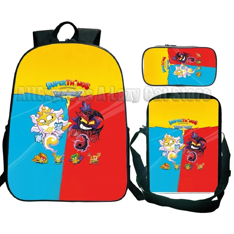 Фото Рюкзак SuperThings10 Back To School, 3 шт., школьный рюкзак Super Zings, легкие сумки с героями мультфильмов для девочек и мальчиков, детские легкие сумки, подарки №2