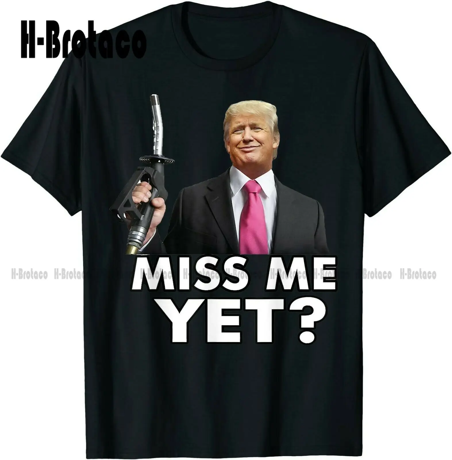 

Забавная футболка Miss Me Yet с изображением трампа, газового насоса, цены, женская белая футболка, модная футболка, летняя футболка унисекс из д...