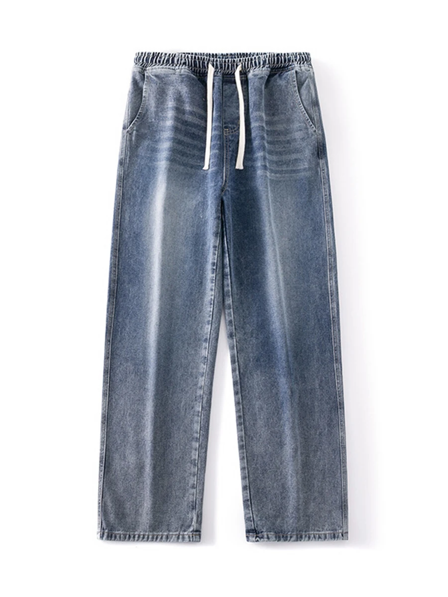 Four Seasons Men's Jeans Straight Loose Retro Mopping Wide Leg Pants Trendy Long Pants Fashion Streetwear Men Ins Hot Sale JEANS