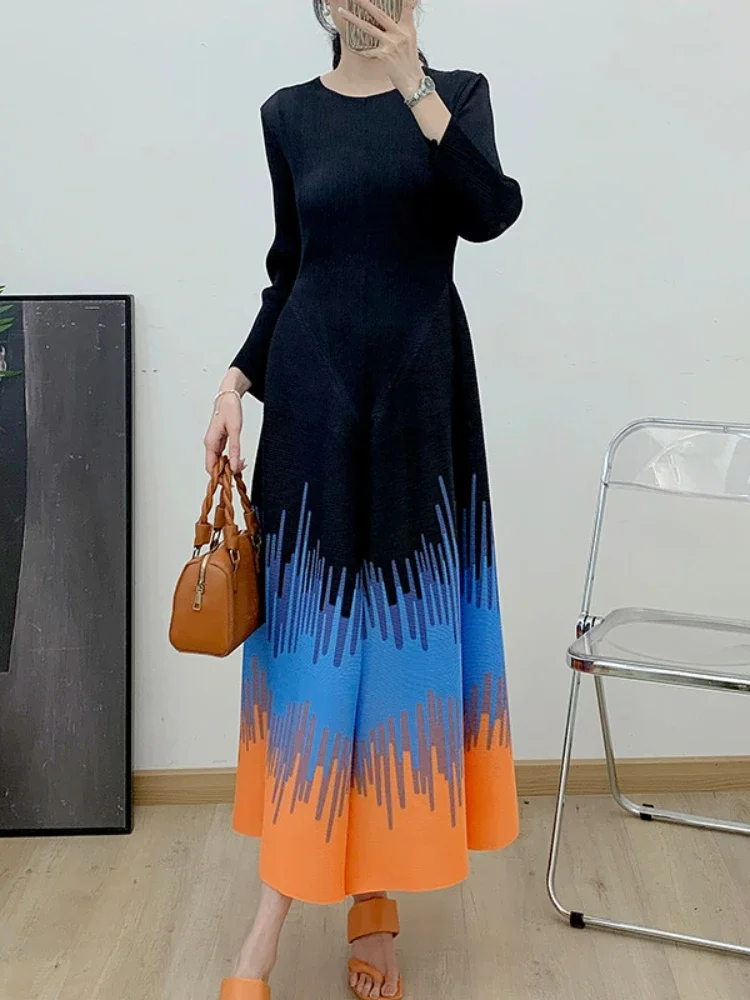 Женское платье с длинным рукавом ANLAN плиссированное дизайнерское вечернее