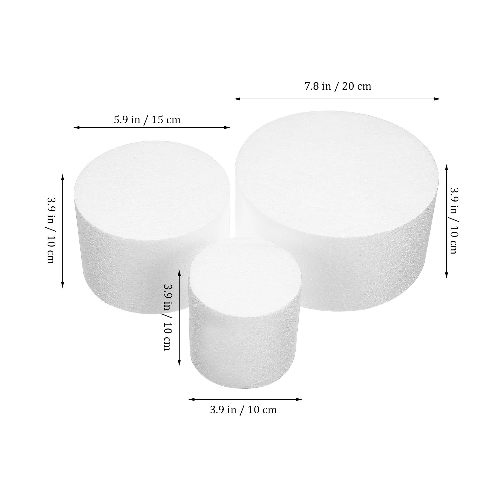 3 Pcs Foam Practice Cake Decorating Model Cakes Baking Practicing Tool Painting