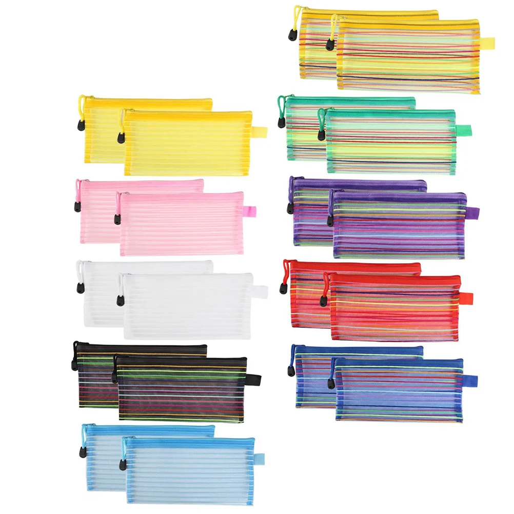 

Case Pouch Pen Stationery Storage Zipper School Soft Clear Kids Teen Adult Cases Cool Organizer Make Up Transparent Envelope