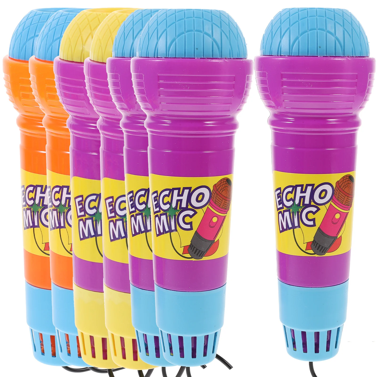 

6 Pcs Kids Plastic Microphone Echo Voice Amplifying Toy Kidcraft Playset Small Child Musical Instruments