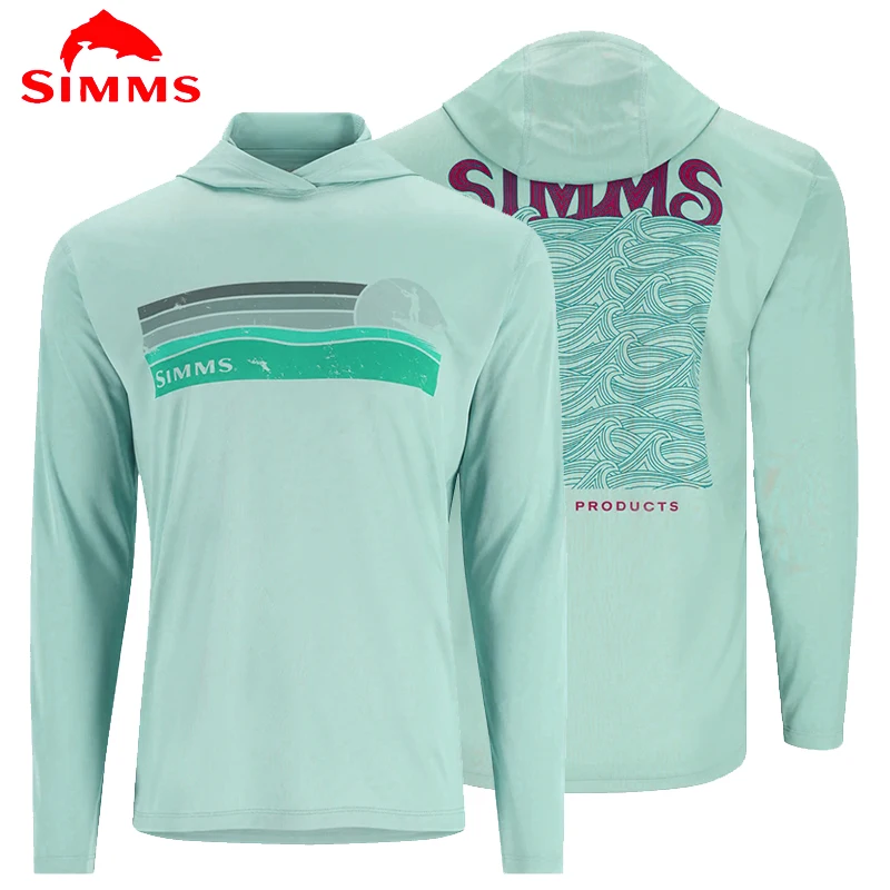 

SIMMS Fishing Performance Shirts Long Sleeve Fishing Hoodie Uv Protection Men Breathable Tops Angling T-shirts Camisa De Pesca