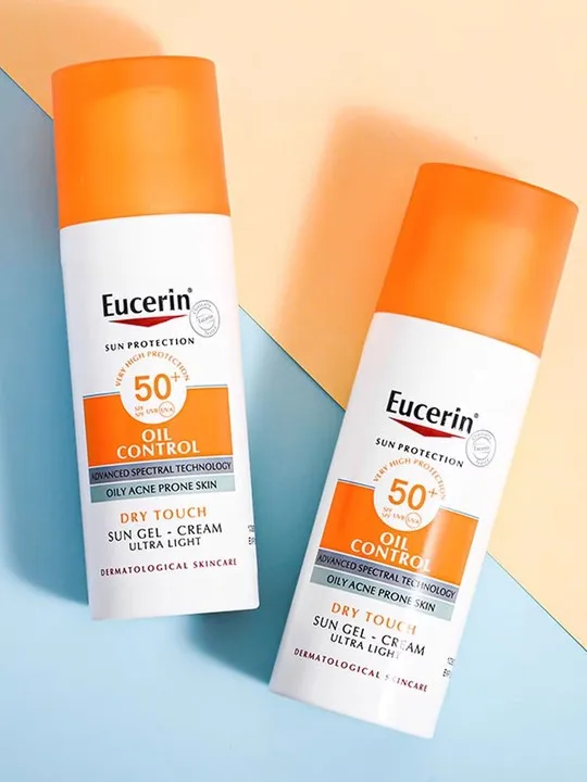 

2Pcs Original Eucerin Sunscreen Waterproof Oil Control Sunblock Refreshing Lightweight UV Cream For Oily Sensitive Skin SPF 50+