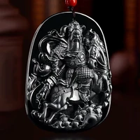 hot selling natural handcarve jade guan yu necklace pendant fashion jewelry accessories men women luck gifts