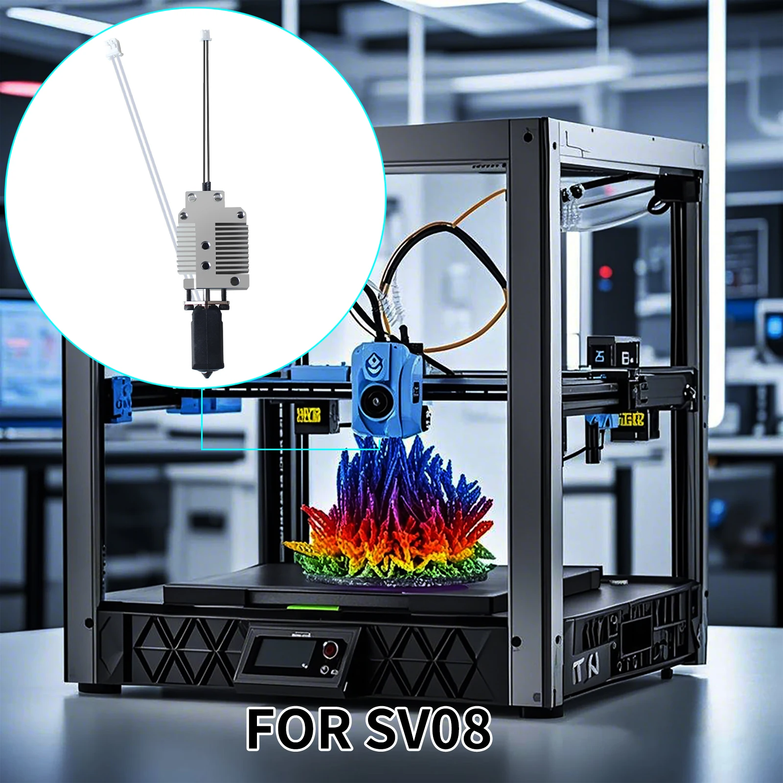 Фото Для SV08 Модернизированное сопло из закаленной стали HotEnd Kit Высокотемпературное сопло для 3D-принтера SV08 №3
