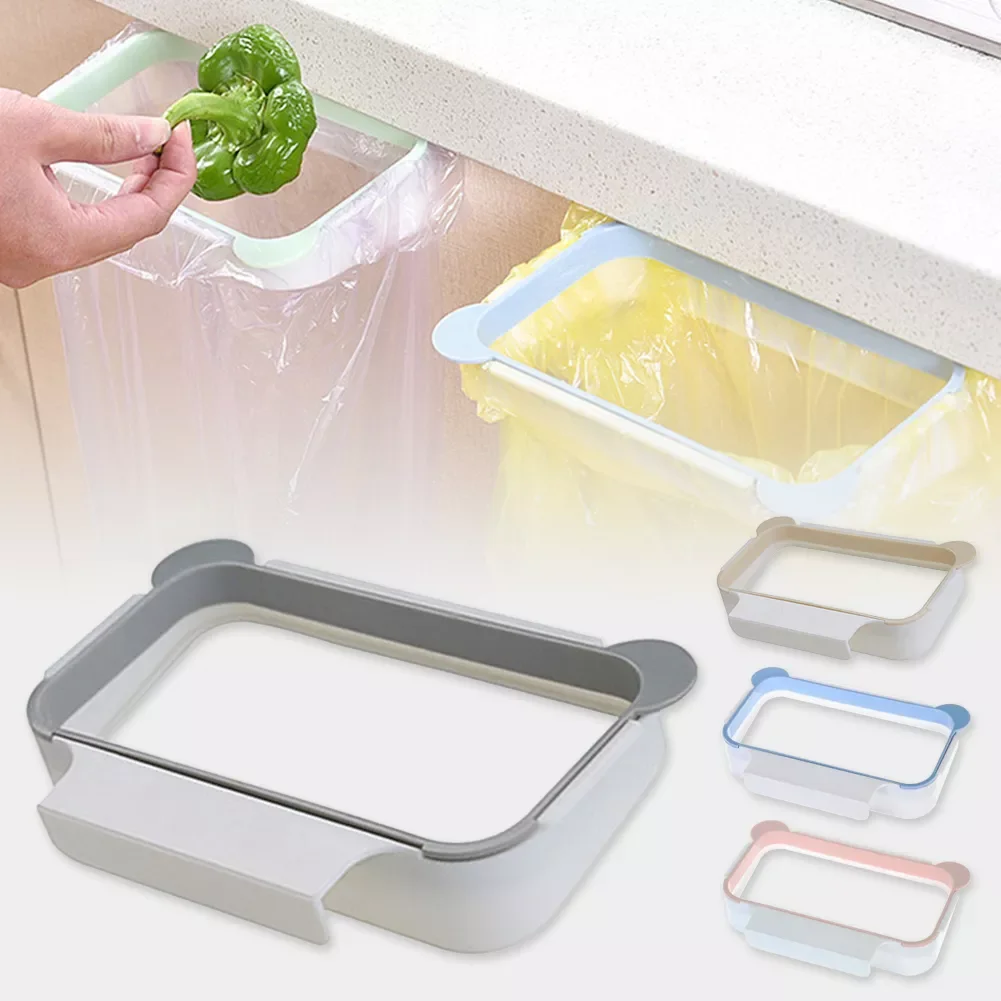 

2022 Foldable Kitchen Trash Can Trash Bin Hanging Trash Garbage Bag Waste Bin For Kitchen Storage Holders Trash Racks