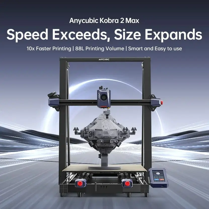 ANYCUBIC Kobra 2 Plus FDM 3D-принтер Максимальная скорость печати 500 мм/с Большой размер