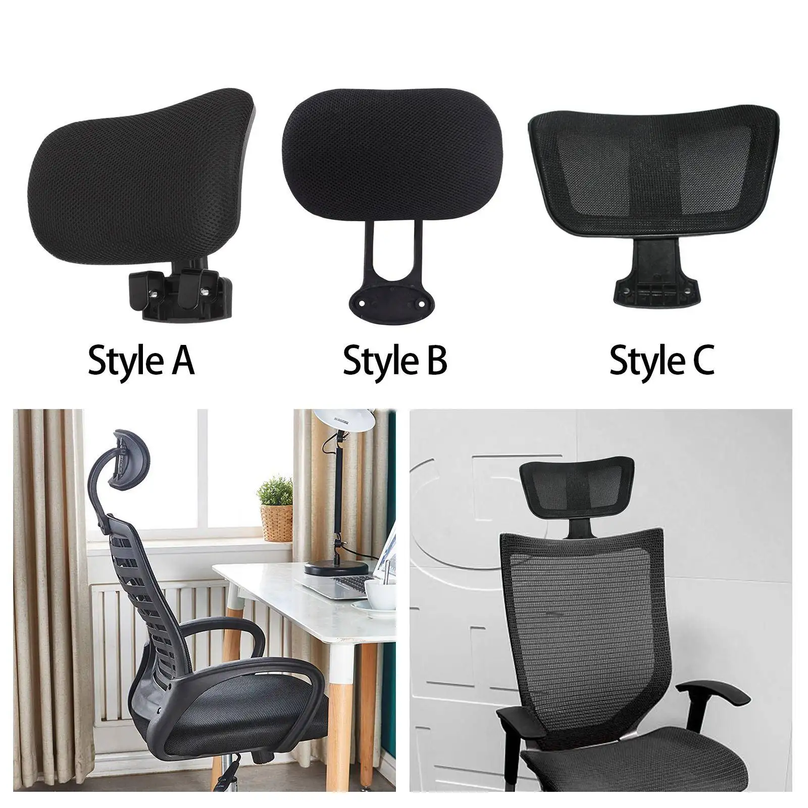 Computer Chair Headrest Durable Multifunctional Universal Attachment Height Angle Adjust for Rest Home Any Desk Chair Headrest