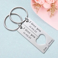 personalized heart keychainanniversary gift couples keychainmatching couple gift for himwedding key chainwife husband gift