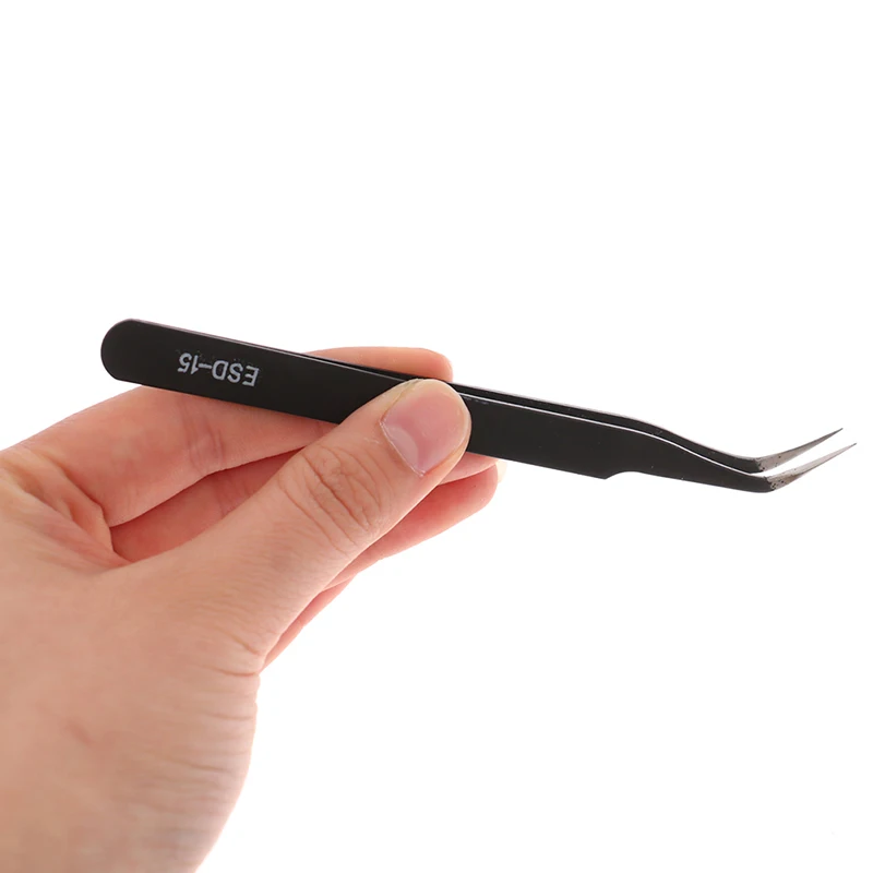 

1Pcs Stainless Steel Anti-Static Tweezers Grafting False Eyelashes Tool For Handling Lint, Cotton, Wool And Small Items Ideal