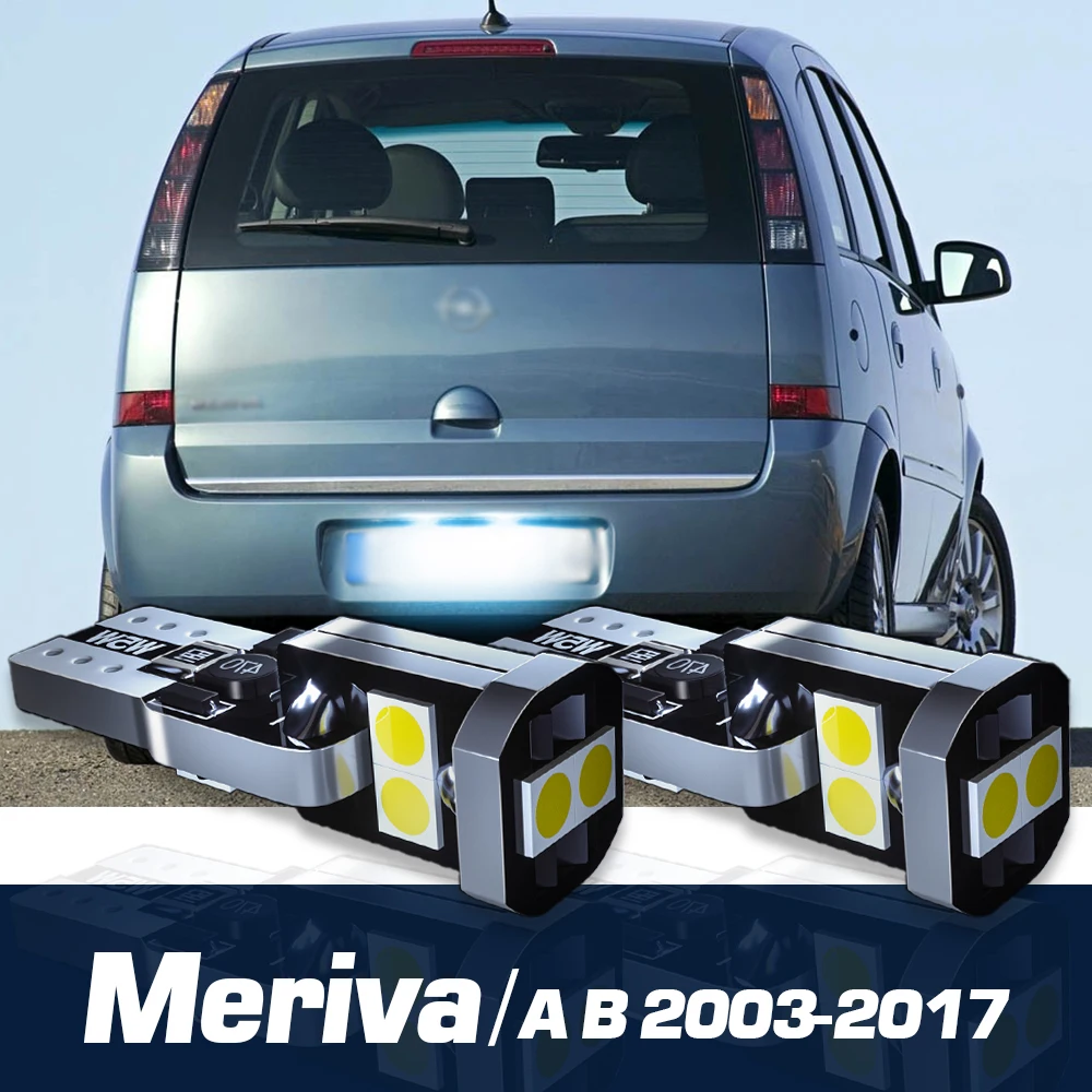 

2pcs LED License Plate Light Canbus Accessories For Opel Meriva A B 2003-2017 2007 2008 2009 2010 2011 2012 2013 2014 2015 2016