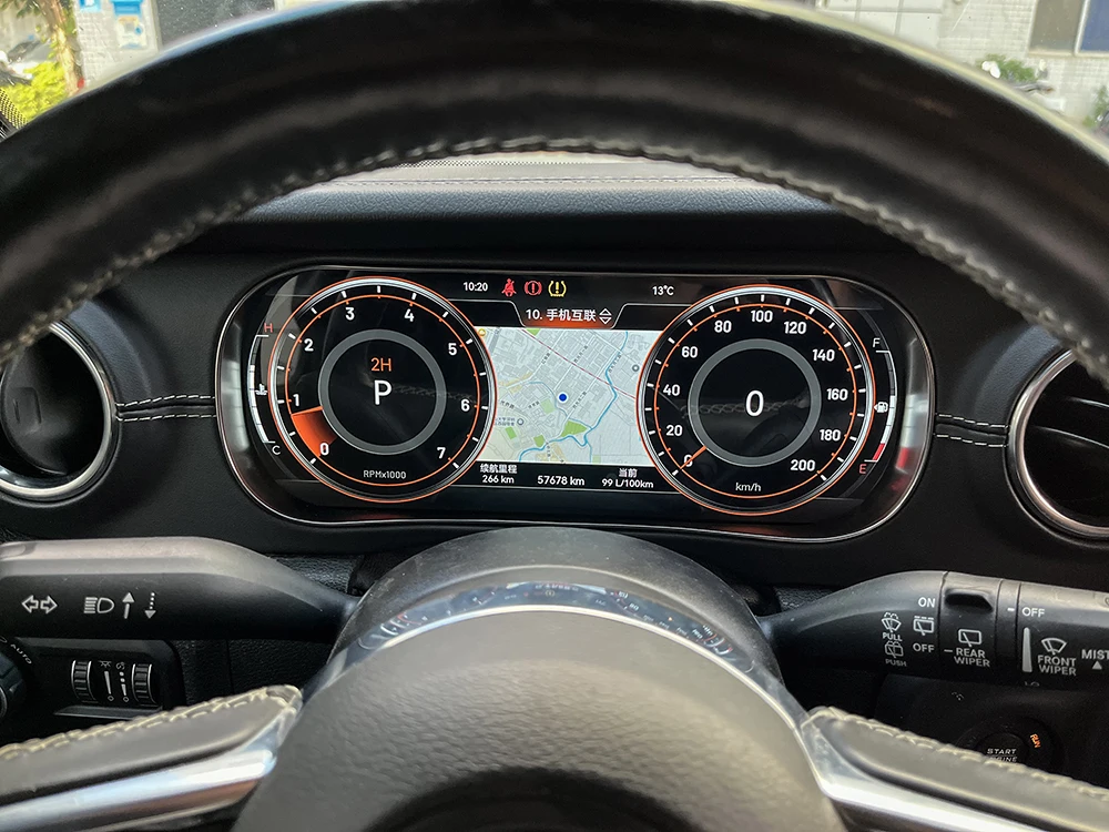 Фото 12,3-дюймовая ЖК-панель приборов для Jeep Wrangler JL 2018-2023: цифровая приборная панель на Linux, виртуальный кокпит, экран спидометра №1