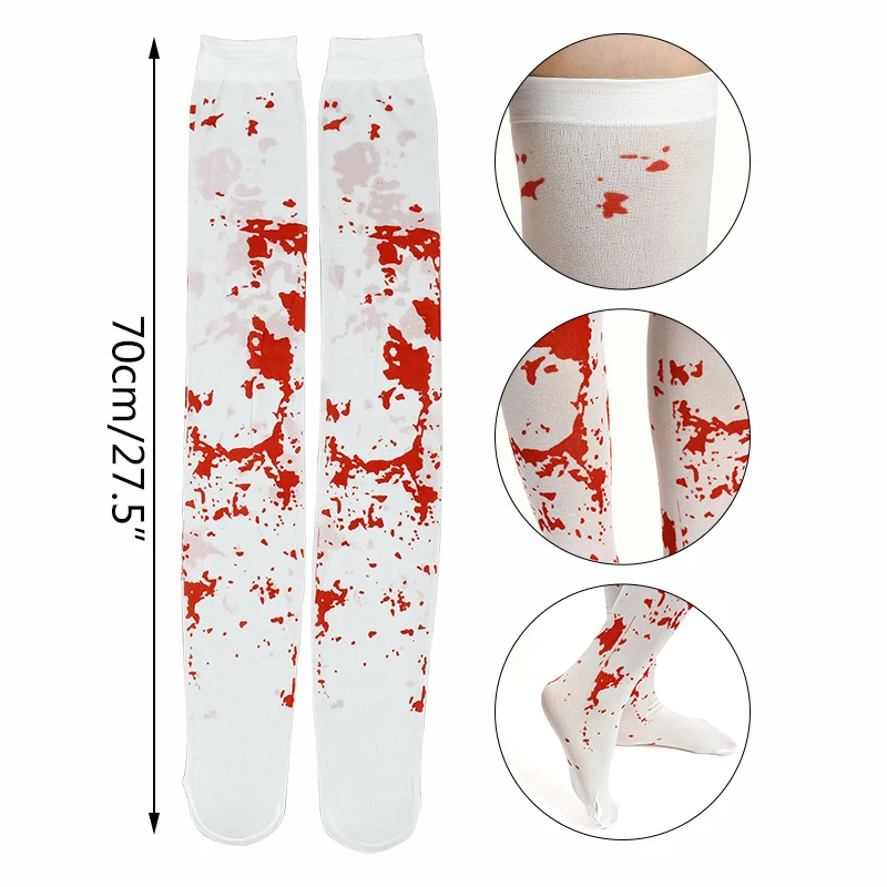 Костюм на Хэллоуин для женщин одежда маскарада кровавые носки чулки медсестры