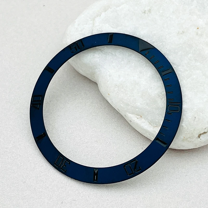 38mm Sloped Subblack Ceramic Watch Bezel Insert Rings Inner Diameter 30.5mm Fit SUB Men's Mechanical Watch Repair Replace Parts