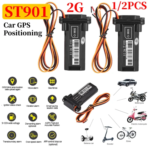 1/2 шт. 2G мини-трекер ST-901 водонепроницаемый встроенный аккумулятор GPS для автомобиля GPS-устройство мотоцикла с программным обеспечением для онлайн-слежения