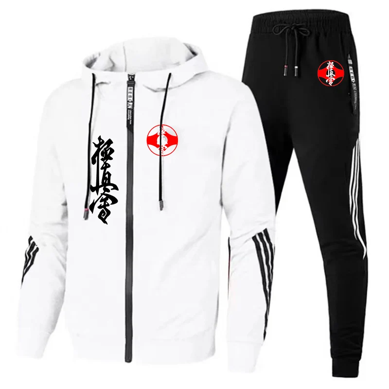 

Kyokushin Karate 2023 Men's New Tracksuits Spring Autumn Zipper Hoodie Jogging Trousers Sports Popular Printing Two Pieces Suit