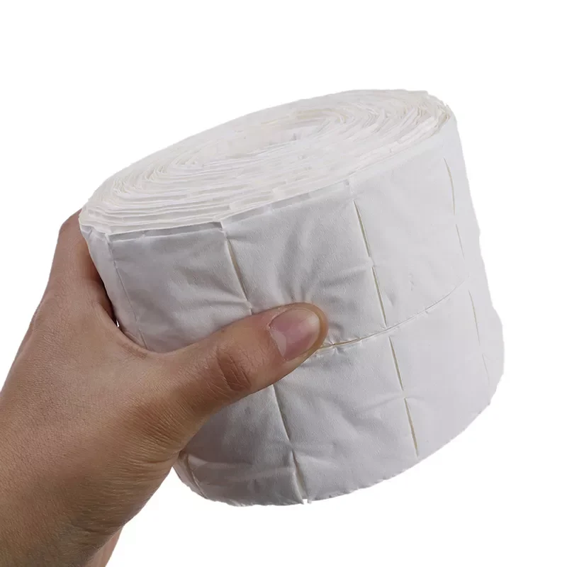

500pcs/roll Nail Cotton Wipes UV Gel Nail Tips Polish Remover Cleaner Lint Paper Pad Soak Nail Art Cleaning Manicure Tool