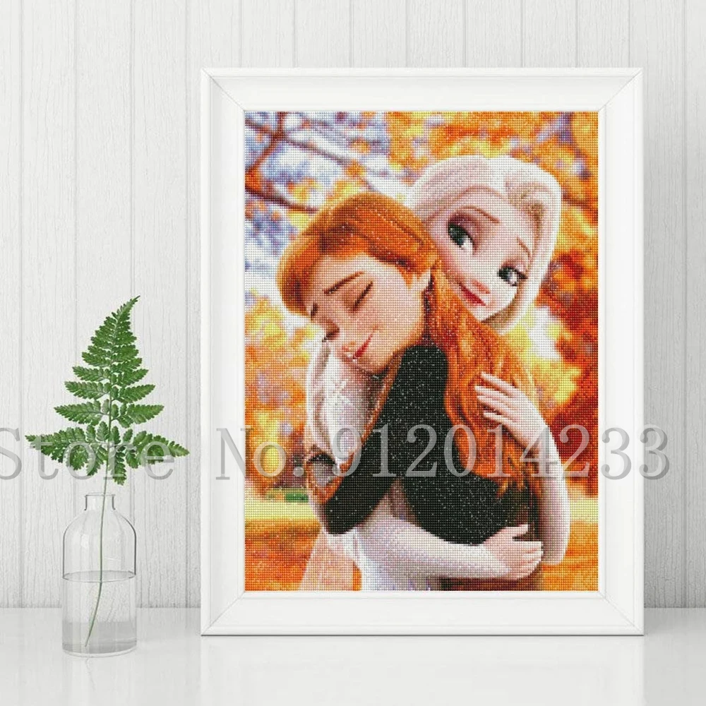 Картина из мультфильмов Холодное сердце Disney мозаика принцессы Анны и Эльзы