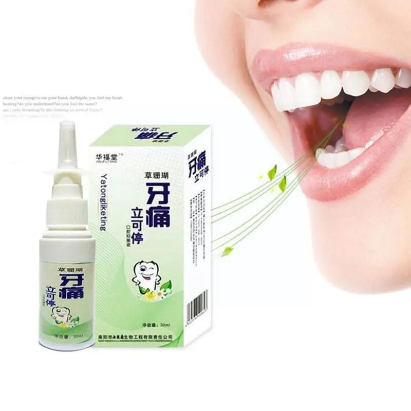 

35ml Toothache Spray Remove Periodontitis Relief Teeth Tooth Tooth Pain Spray Cleaning Worms Dental Care Cavities V5M0