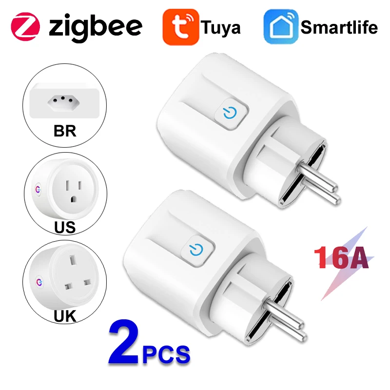 Умная розетка Tuya Zigbee 3 0 16 А 20 с таймером |