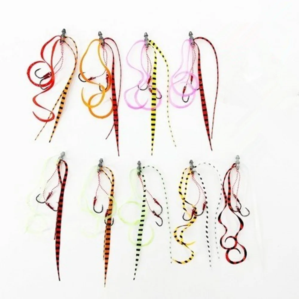 50 шт. силиконовые крючки для морской рыбалки