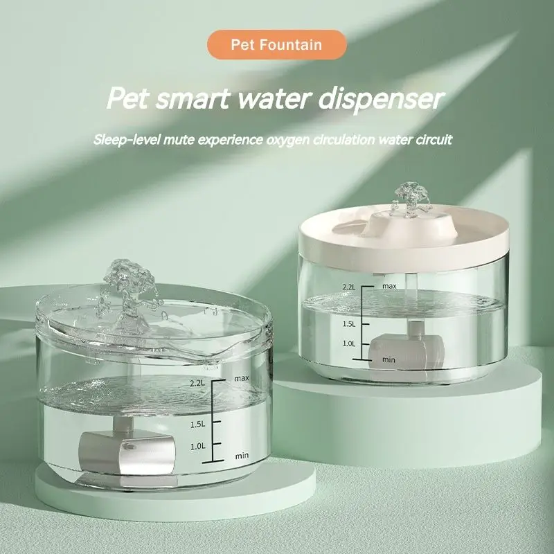 

Cat Water Fountain Auto Filter USB Electric Mute Cat Drinker Bowl 2L Recirculate Filtring Drinker for Cats Pet Water Dispenser