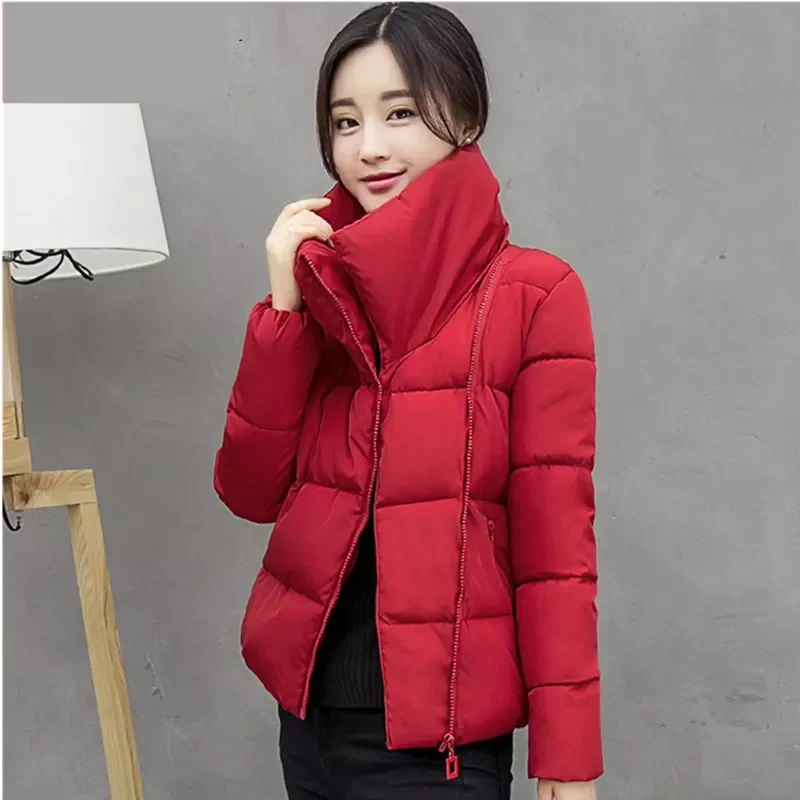 New2022 Winter Woman Cotton Coats 2022Korean Loose Size Short Down Jacket Warm Top Girl Fashion Elegant Student Outwear Female40