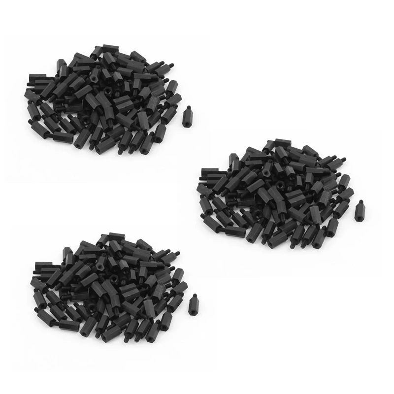 

300Pcs M3 12Mm+6Mm Nylon Spacer Hex Stand-Off Pillar For Motherboard