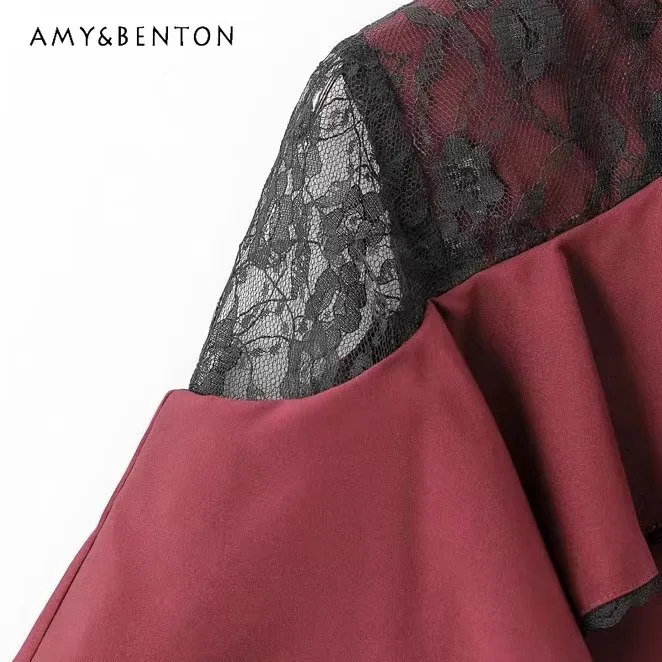 Японский стиль милая серия Mine массовое производство кружевная женская рубашка с