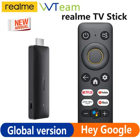Смартфон realme Smart Google TV Stick 1 Гб RAM 8 Гб ROM ARM Cortex A53 Bluetooth 5,0 Google Assistant глобальная версия