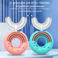 boomaya baby mouth toothbrush children teeth oral care cleaning barush convenient and simple silicone baby u shaped toothbrush