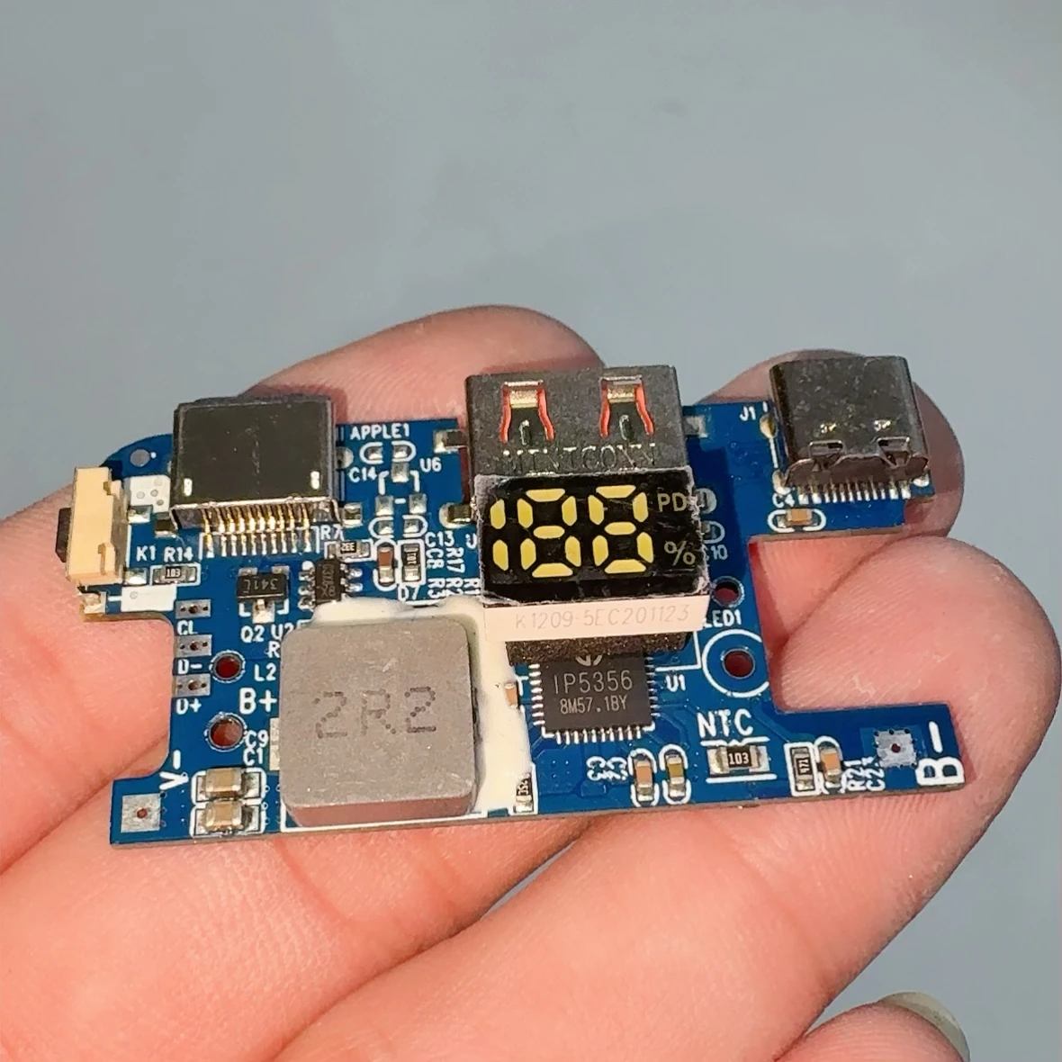 10 шт. PD 22 Вт цифровая зарядная плата для быстрой зарядки IP5356 основное управление
