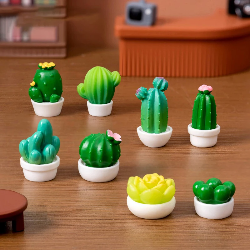 Мини искусственные украшения кактус бонсай Декор микро Ландшафтный растение