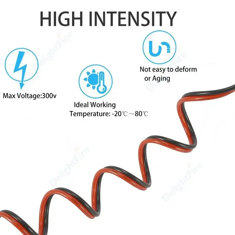 Кабель Электрический UL2468 гибкий медный кабель из ПВХ с 2 контактами 14/12/10/8AWG для