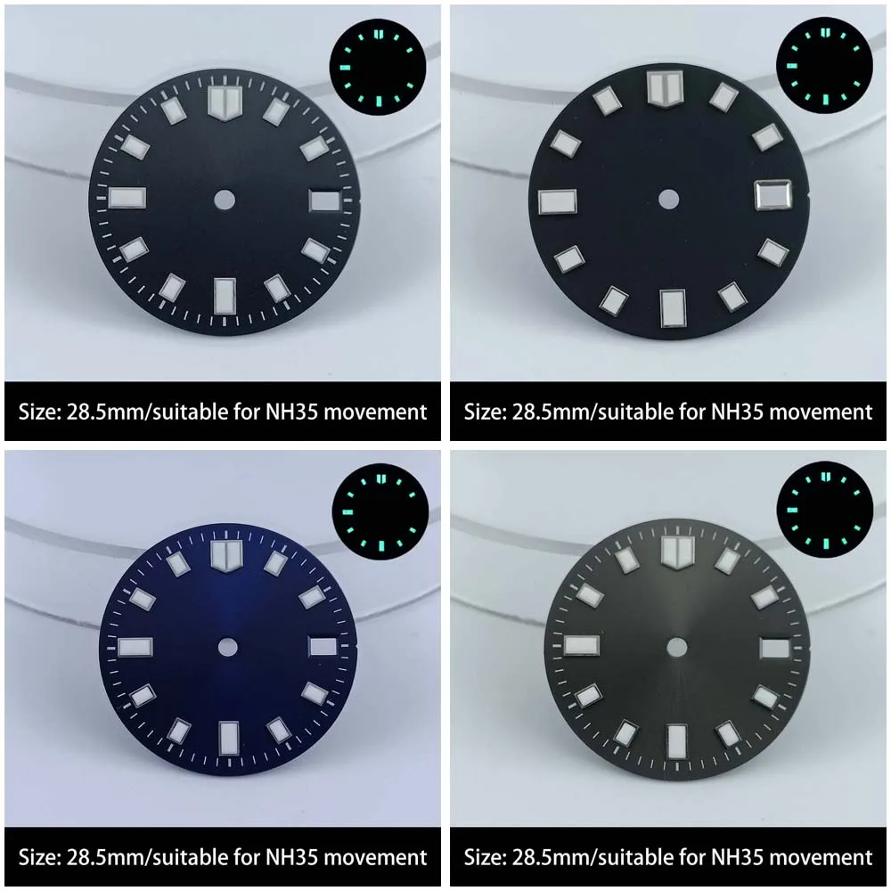 

Циферблат календаря диаметром 28,5 мм имеет светящийся циферблат, подходит для часов с часовым механизмом NH35 аксессуары для перемещения