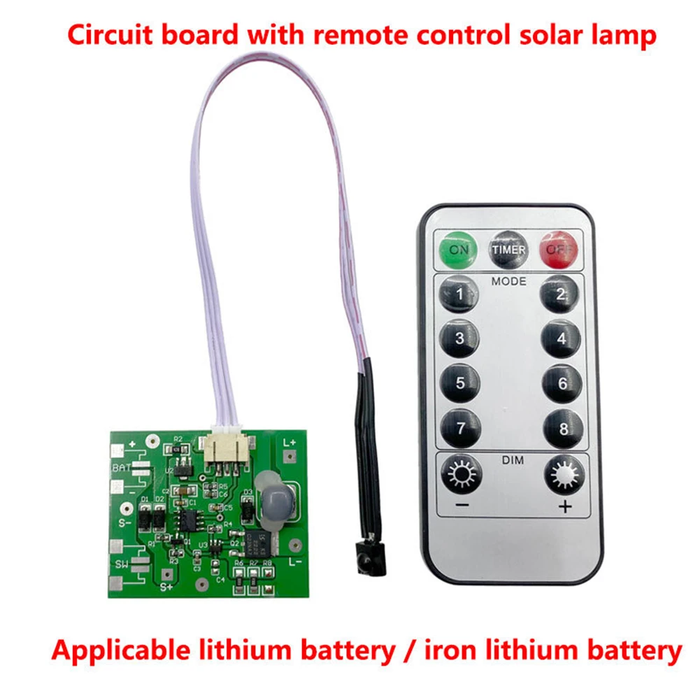 

3.7V/7.4V/11.1V Solar Lamp Circuit Board Multifunctional Li-Ion Solar Spotlight Remote Control Spotlight Controller