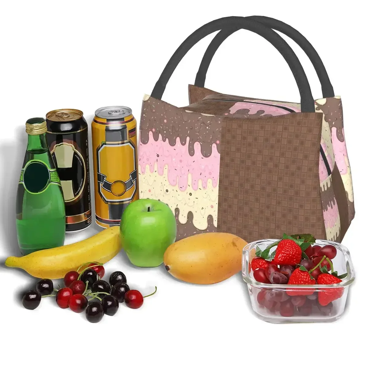 Плавильные конусные сумки для ланча из наполнителя мороженого Изолированная