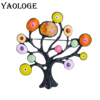 yaologe colorful enamel tree brooches for women new design plant badges weddings office party brooch pins jewelry gifts %d0%b1%d1%80%d0%be%d1%88%d1%8c