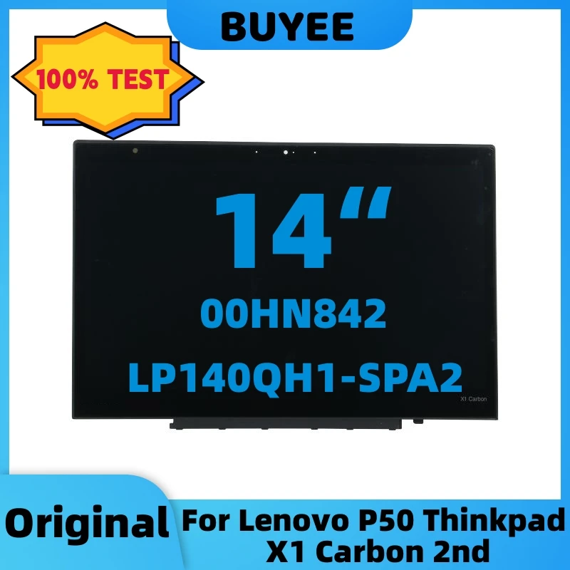 14,0 дюйма 00HN842 для Lenovo P50 Thinkpad X1 углеродный 2-й ЖК-экран в сборе дисплей с рамкой фонарик 40 контактов 2015 лет
