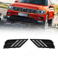 2pcs led daytime running light for volkswagen tiguan 2017 2018 2019 with yellow turn signal dual color drl auto accessories
