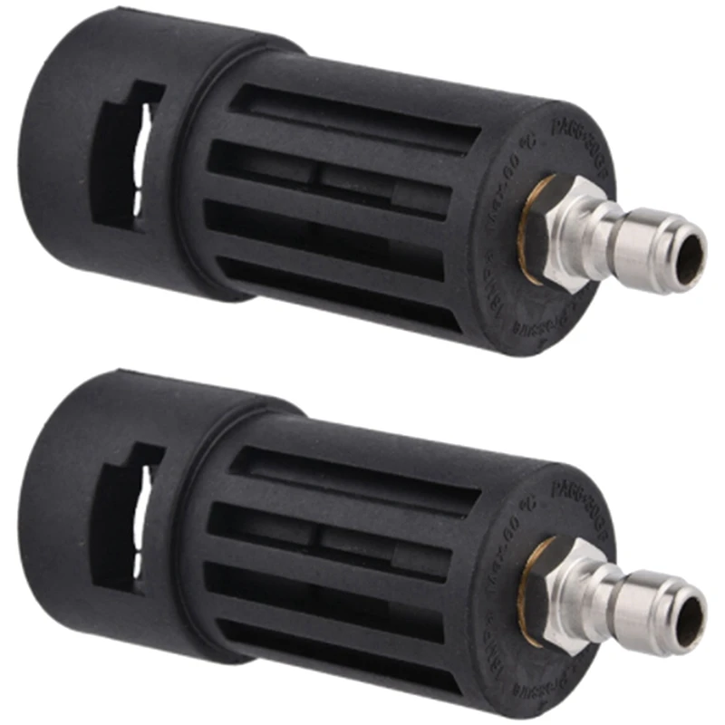 

2X Suitable For KARCHER K2 Series Conversion Joint 1/4 Quick Plug Union High Pressure Washer Car Wash Nozzle Accessories