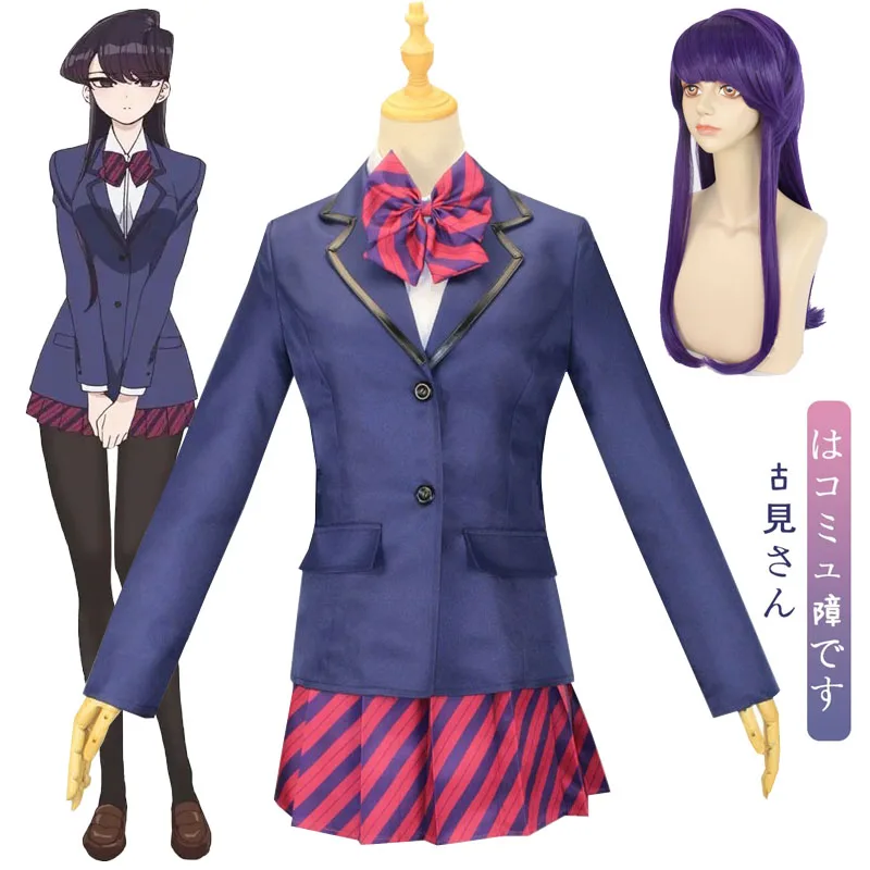 

Anime Shouko Komi Cosplay Costume Komi Can't Communicate Cosplay Girls School Uniform Komi San Wa Comyushou Desu Suits Wig