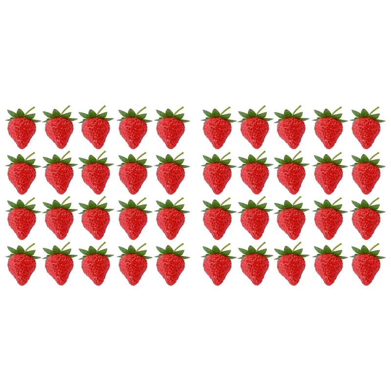 

40 шт. искусственные клубники, искусственные фрукты, клубника, реквизит для фотосъемки, домашний кухонный шкаф, искусственное украшение, маленький
